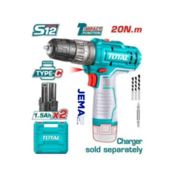 TOTAL Cordless Impact drill – TIDLI12202
