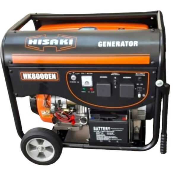 Hisaki HK8000EN 7.5kVA Key Start Petrol Generator: