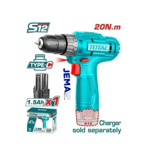 TOTAL  Lithium-Ion Cordless Dril-TDLI12428