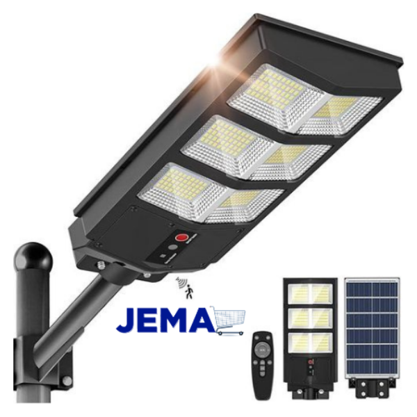 JSOT 100W Wide Angle Solar Street Light – Outdoor Solar Light Waterproof LED Security Lamp With Remote Control & Motion Sensor For Garden, Street, Parking Lot