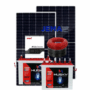 3kw solar kit -2pcs of 550w panel,2pcs of Husky battery,3kw/24v Hybrid inverter,20m/4mm dropping wire.