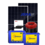 3kw solar kit -2pcs of 550w panel,2pcs of Eastman battery,3kw/24v Hybrid inverter,20m/4mm dropping wire.